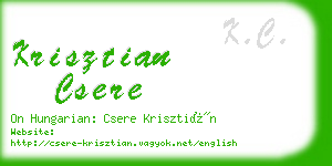 krisztian csere business card